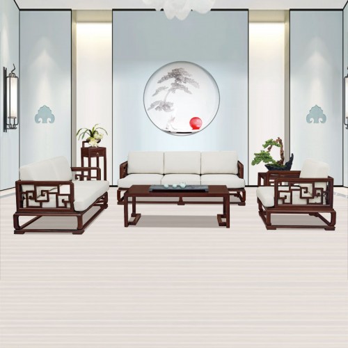 中式古典实木客厅休闲会客沙发 603