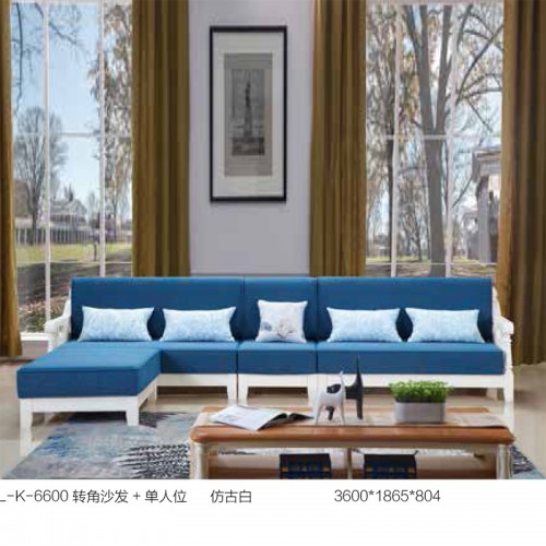 布艺转角沙发品牌  简美布艺沙发价格L-K-6600