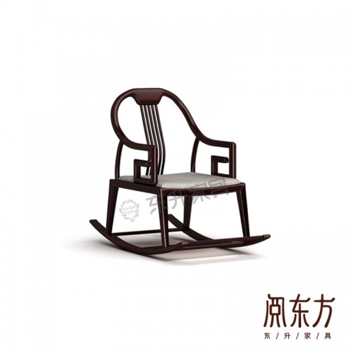 新中式实木休闲摇椅 02