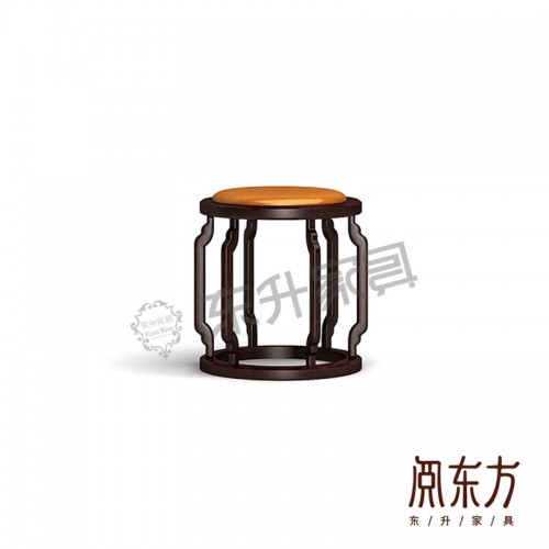 新中式古典卧室化妆凳 01