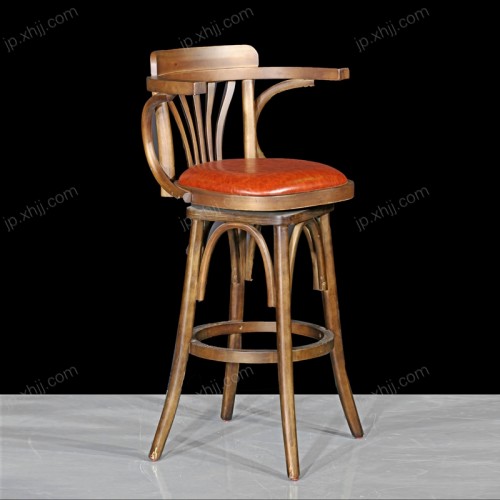 厂家定制实木西餐厅奶茶店吧椅