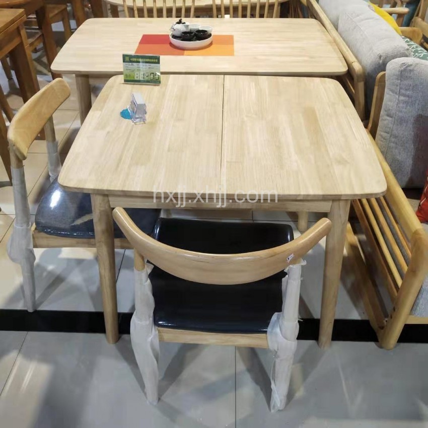 香河家具城实木餐桌椅 橡木餐桌— 北欧风格