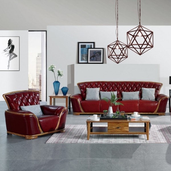 別墅客廳時尚歐式皮藝組合沙發 VSF313#