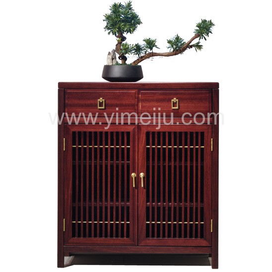 汉檀韵新中式实木家具鞋柜9101