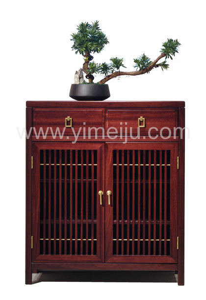 汉檀韵新中式实木家具鞋柜9101