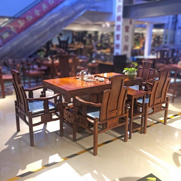 新中式茶桌椅 红木茶台功夫泡茶桌 CT-12