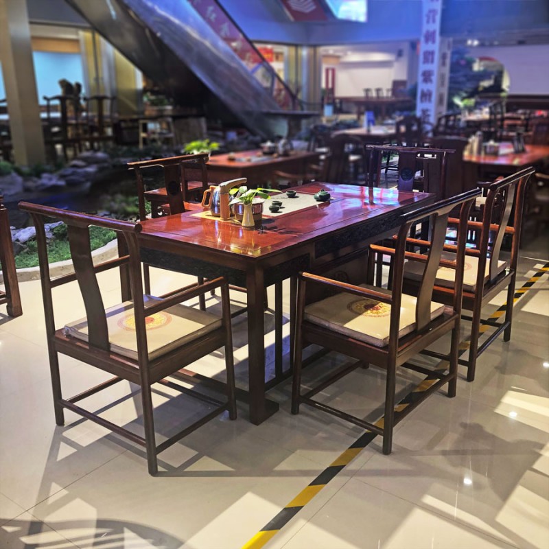 现代新中式红木茶桌椅组合 功夫茶桌 CT-07