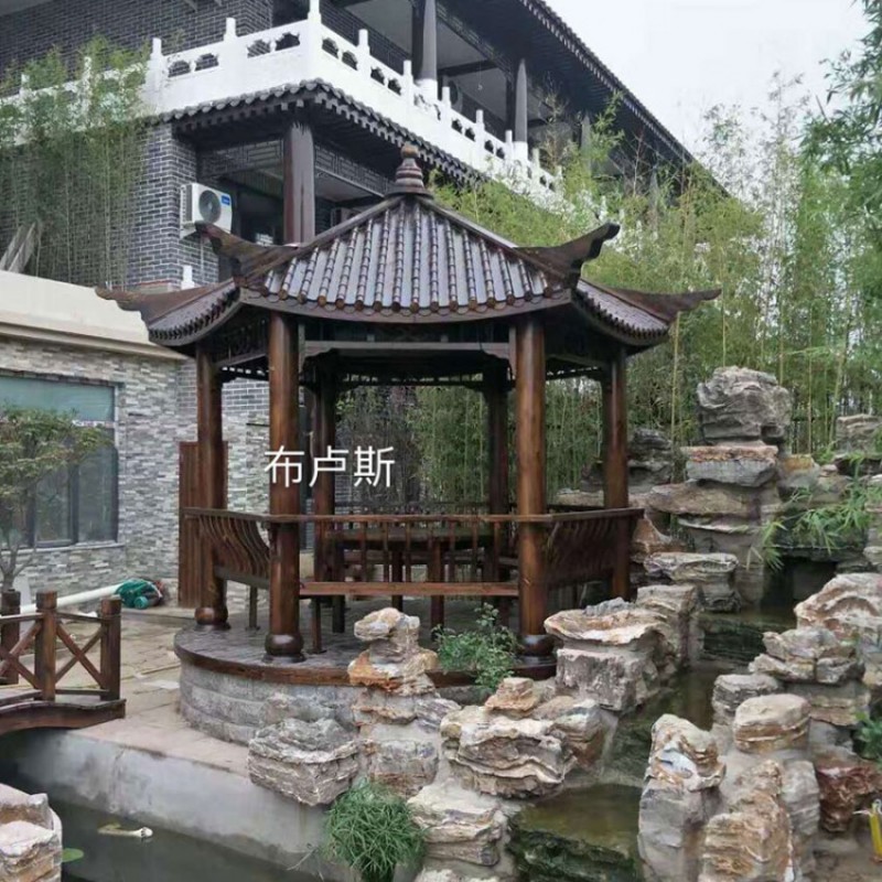 户外休闲亭户外庭院六角凉亭