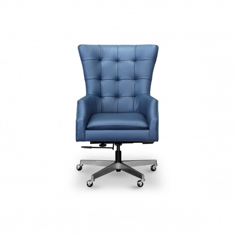 IC219 FC二代现代轻奢书房蓝色书椅休闲椅