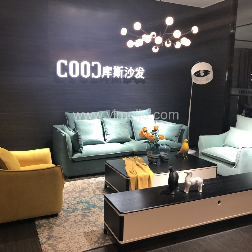 时尚高档客厅布艺沙发 简约布艺沙发茶几电视柜组合_8126