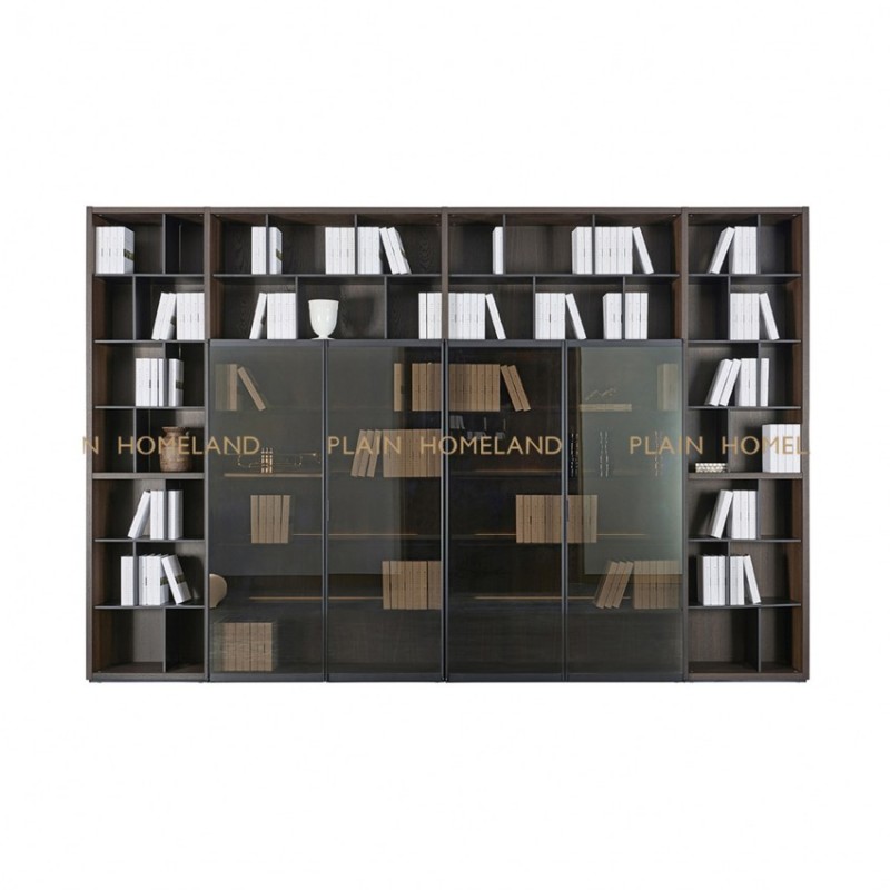 汉思普兰意式现代极简书房烟熏红橡书柜 RB53106-7
