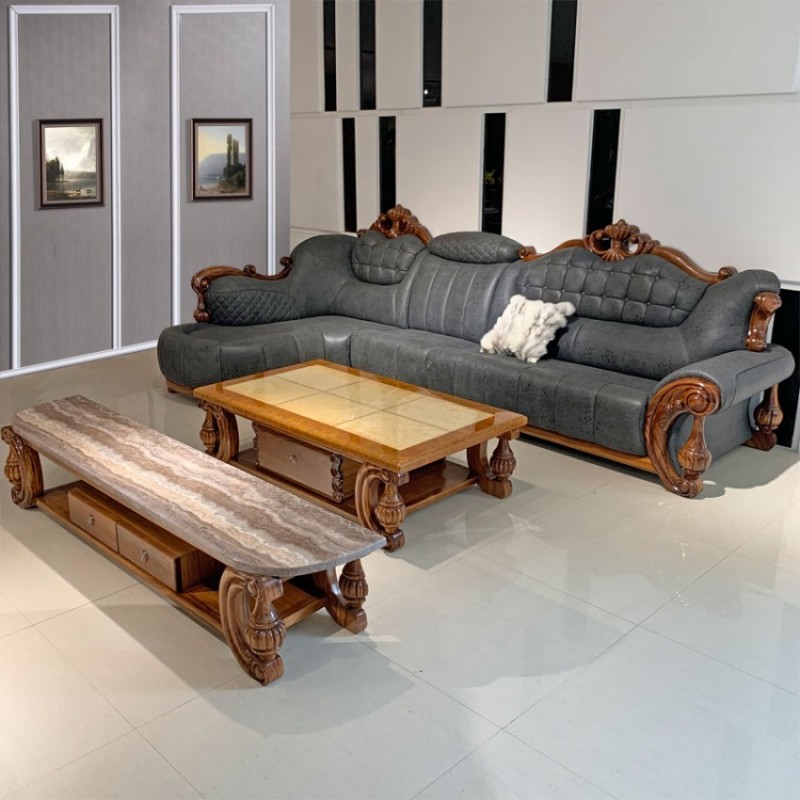 客厅家具实木转角沙发规格SF-09