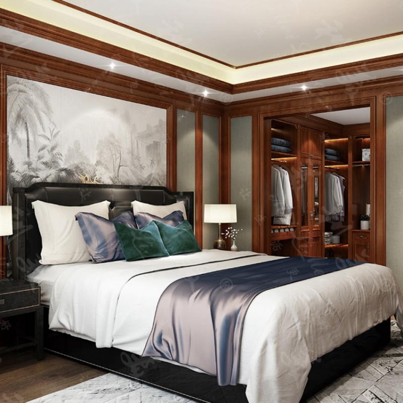 轻奢美式主卧定制品牌厂家 19-152$Light luxury American master bedroom customized brand manufacturers