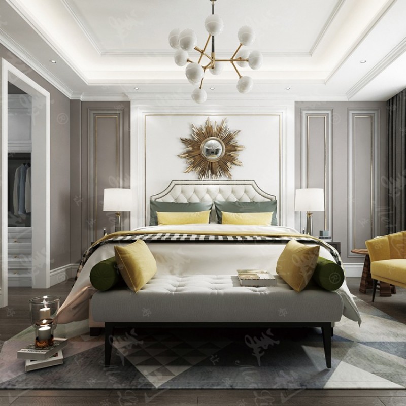 时尚轻奢卧室全屋定制价格19-070$Stylish light luxury bedroom full house custom price