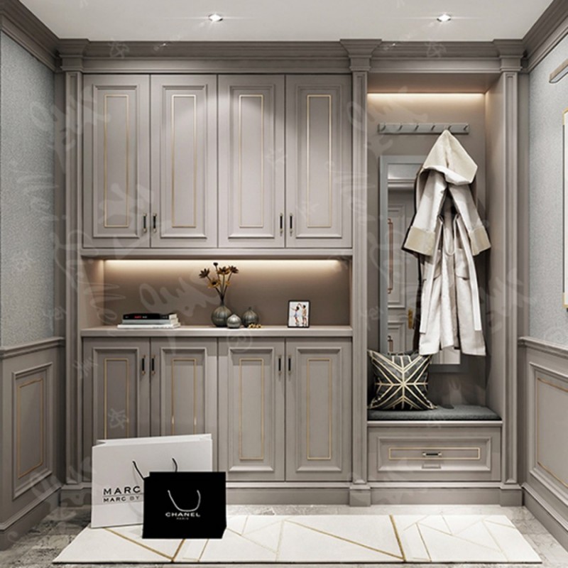 时尚精致轻奢鞋柜专业定制19-049$Fashion, exquisite, light luxury shoe cabinet, professional customization