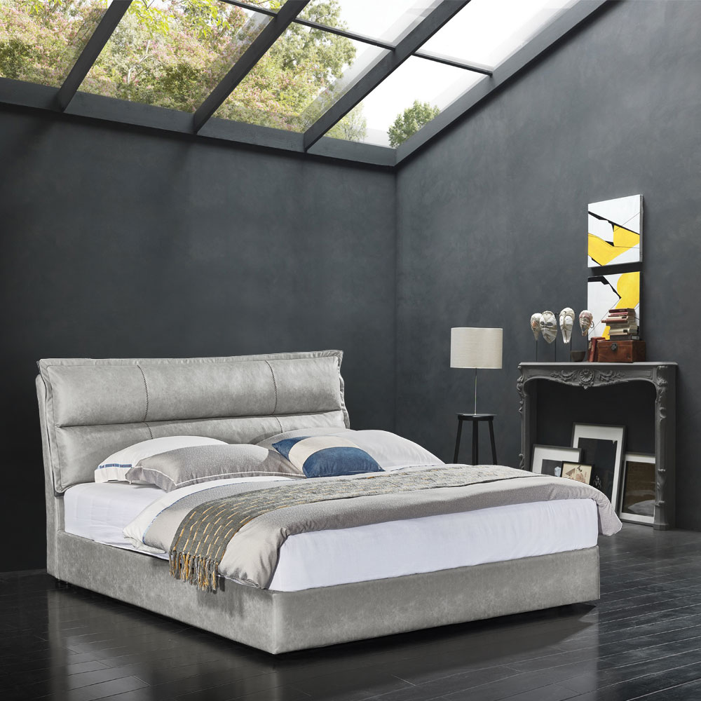 品牌家具小户型双人床 1838#_产品中心_佛山市朗斯图家具有限公司