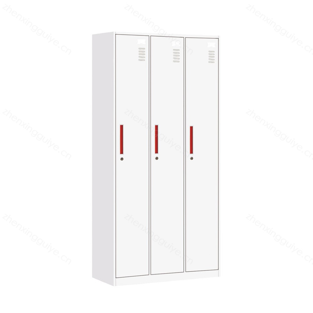 BBG-08 薄边纯白三门更衣柜 $ BBG-08 Thin edge pure white three door changing cabinet