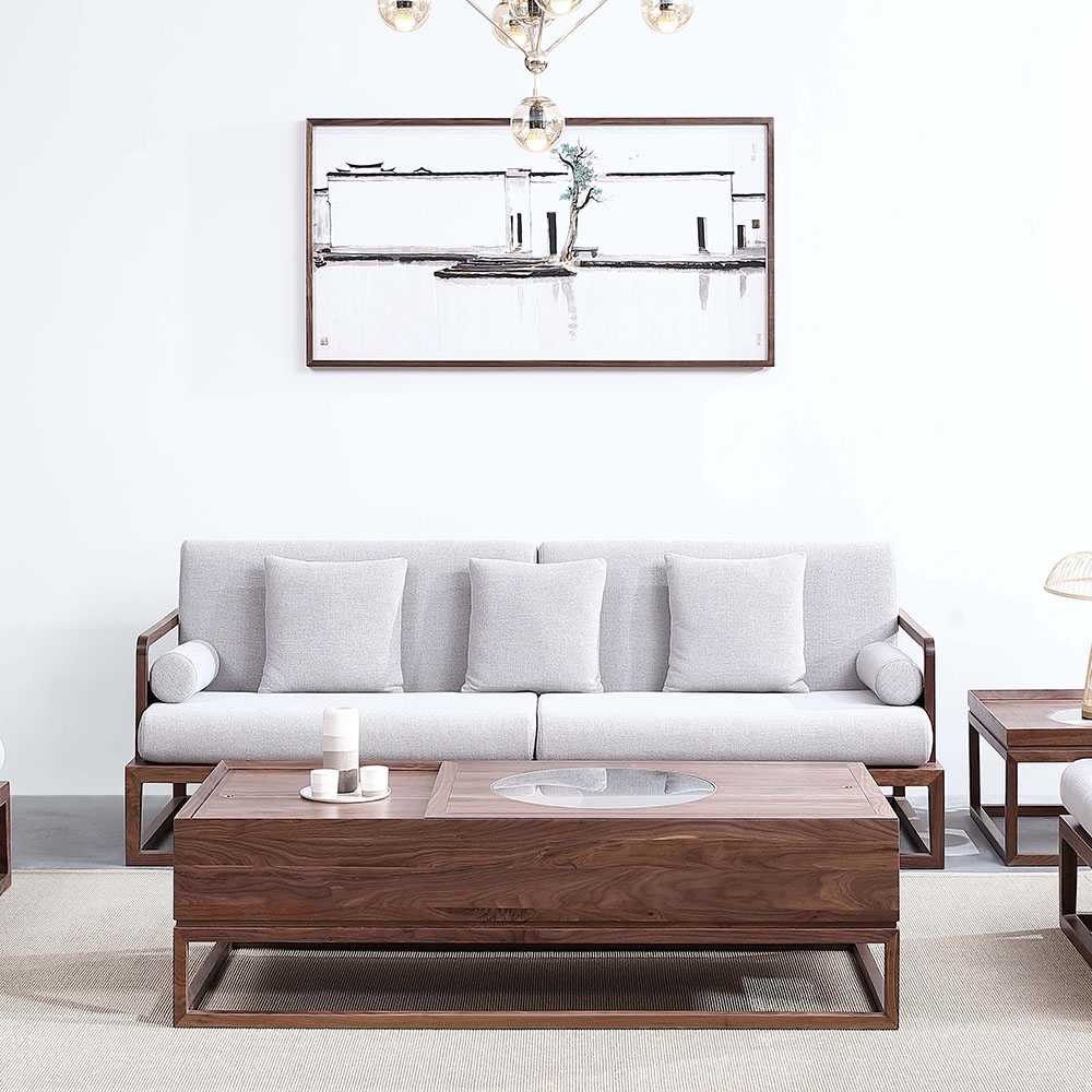 世尚雅轩和系列潮流实木家具客厅实木沙发组合