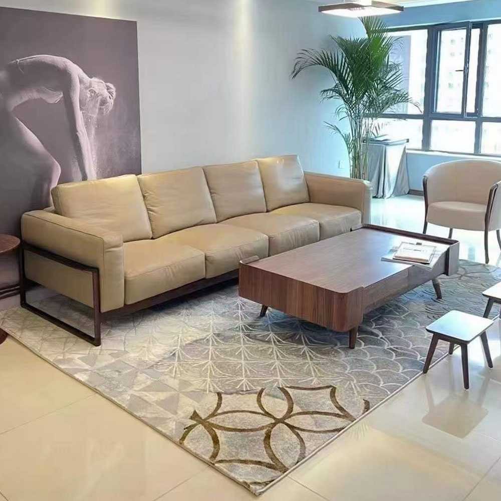 世尚雅轩钰系列潮流实木家具客厅沙发组合沙发H9107       茶几H9103D       休闲椅H9615