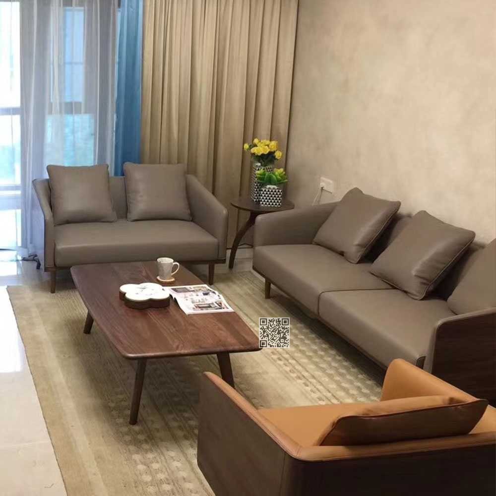 世尚雅轩悦系列潮流实木家具客厅沙发组合3