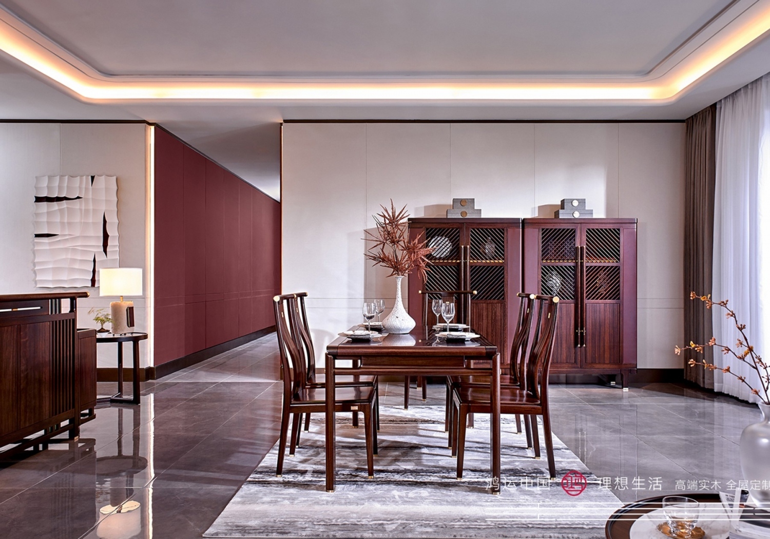 南洋胡氏鸿运系列新中式家具餐厅餐桌椅2003nyhs-52565