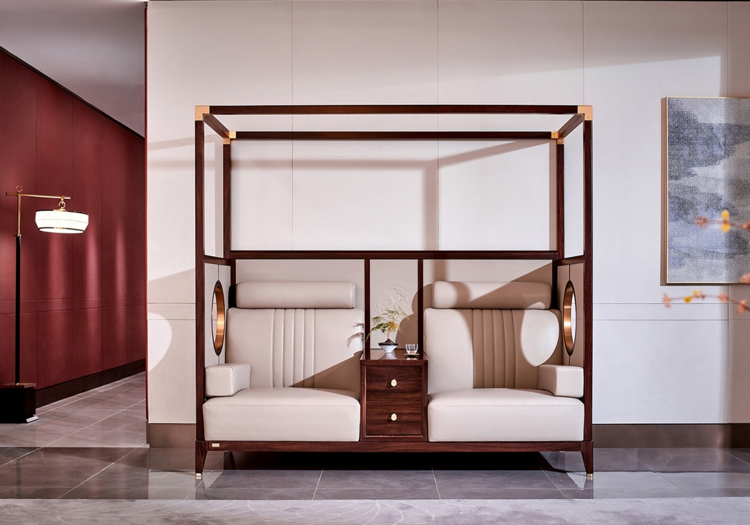 南洋胡氏鸿运系列新中式家具客厅罗汉床2003nyhs-52754