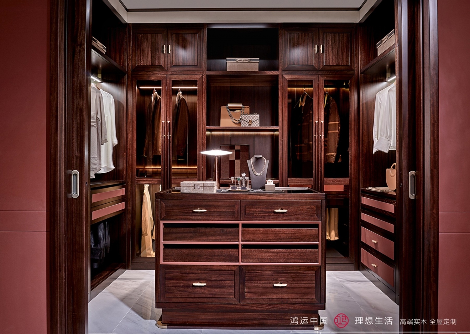 南洋胡氏鸿运系列新中式家具卧房定制衣柜