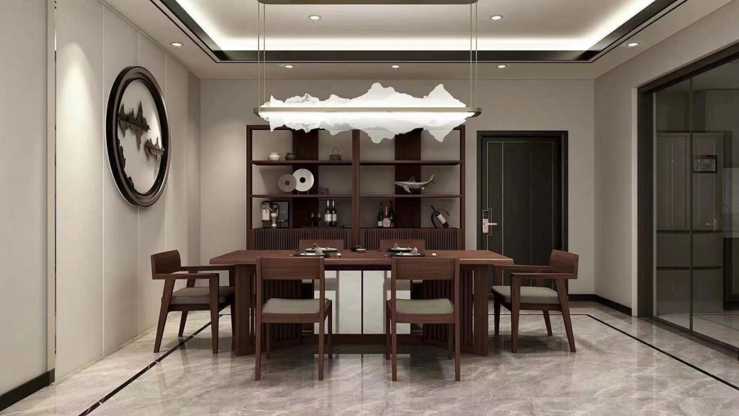 功匠工房餐厅简约实木桌椅组合04