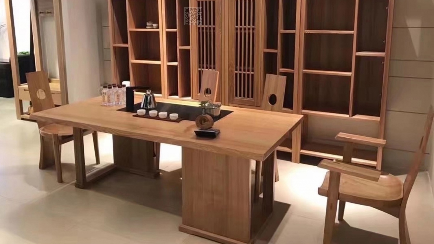 功匠工房书房茶室实木家具-茶室组合06