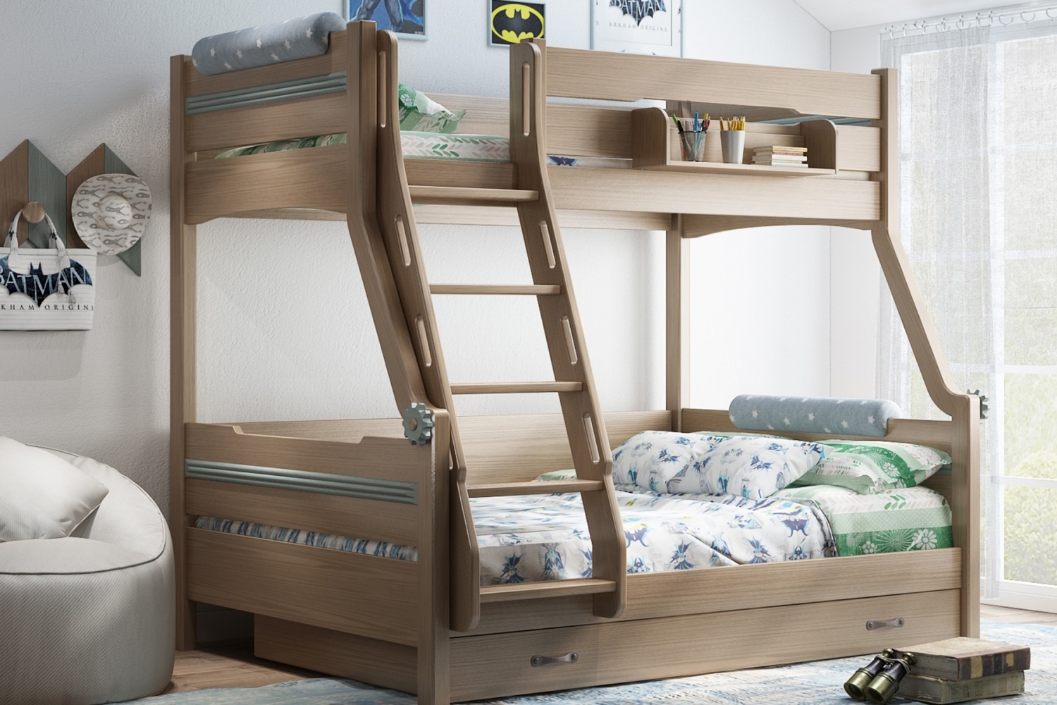 七彩人生北欧风格儿童套房-森林卫士1