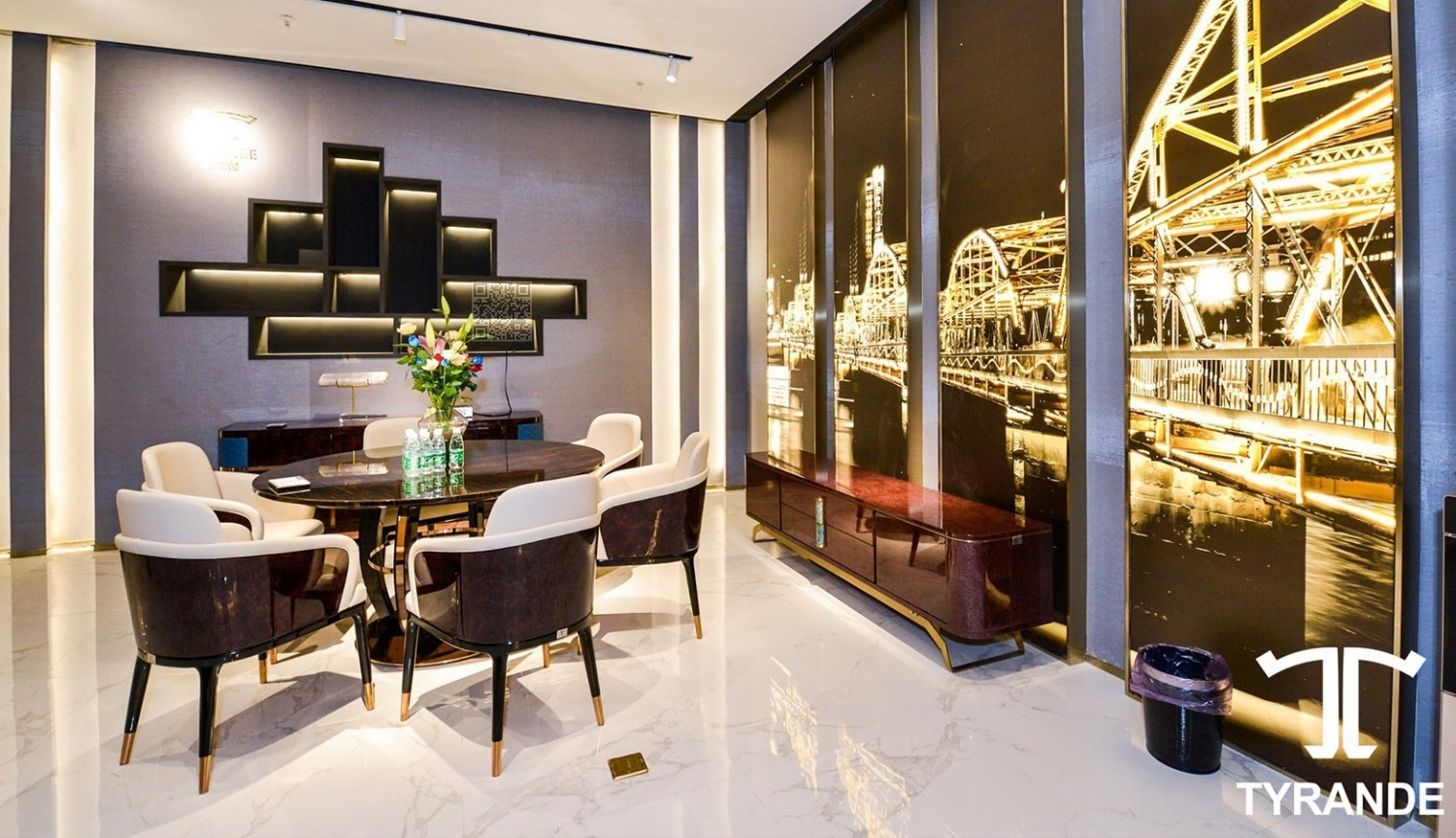 泰兰德轻奢系列-餐厅组合2__宜美居家具