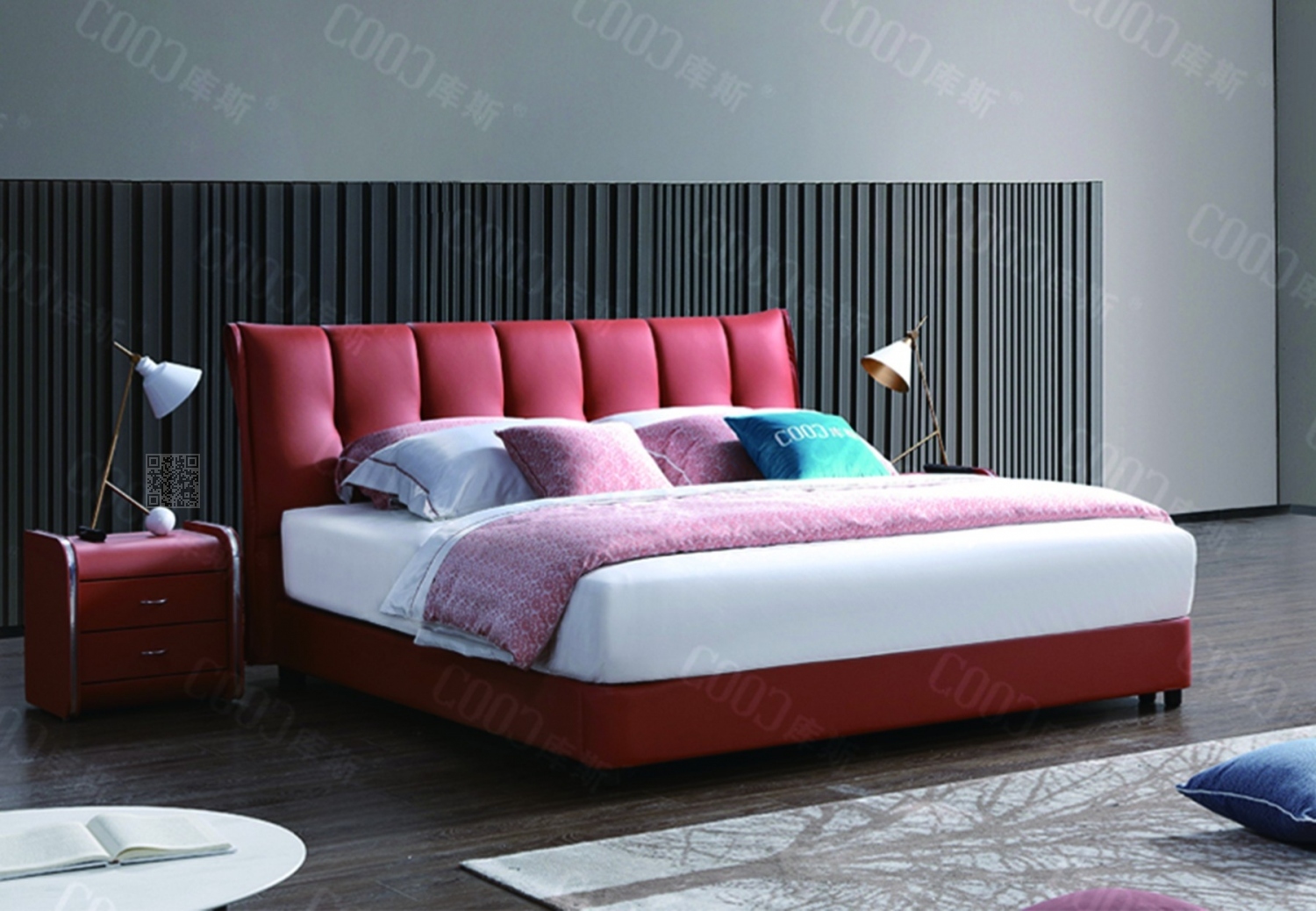 库斯家居-时尚软体大床21__宜美居家具