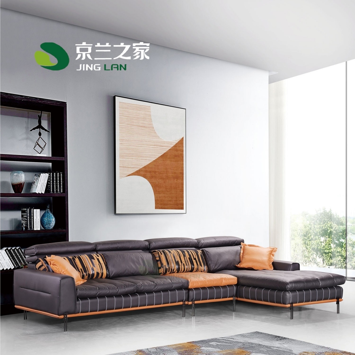 浪漫巴黎 沙发 灰橙