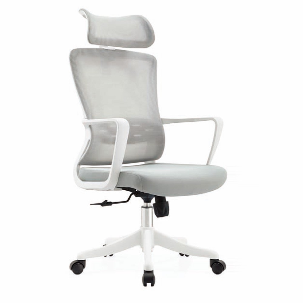 303A白+灰网  办公椅