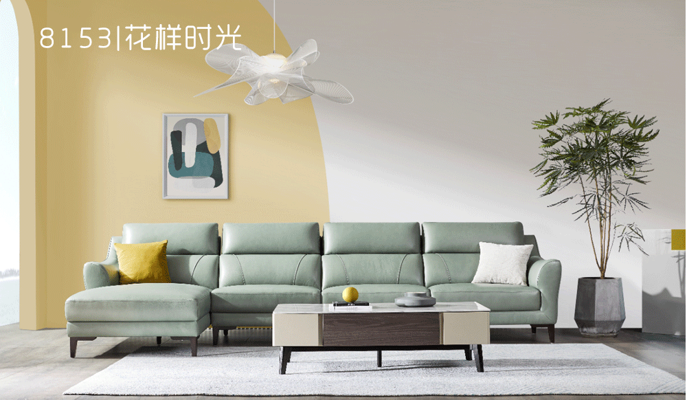顾家家居现代软体家具8153沙发