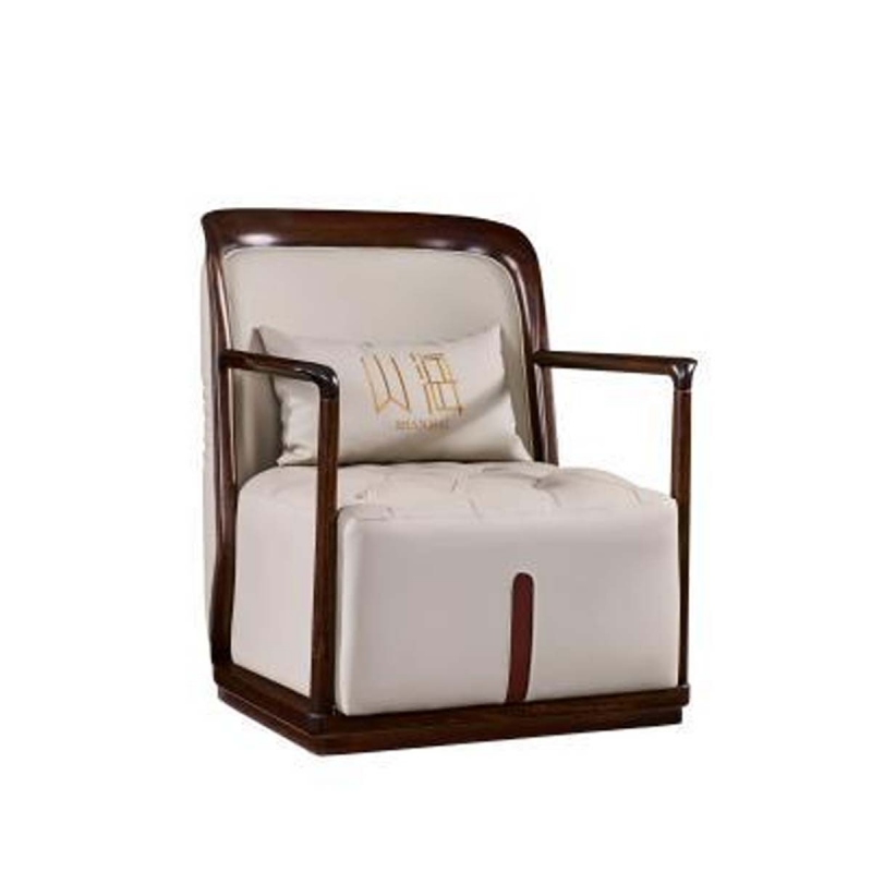 红创無桐实木家具新中式休闲椅02