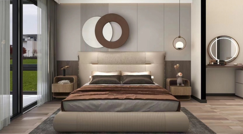 卡瑞第原创设计轻奢系列卧室大床组合08