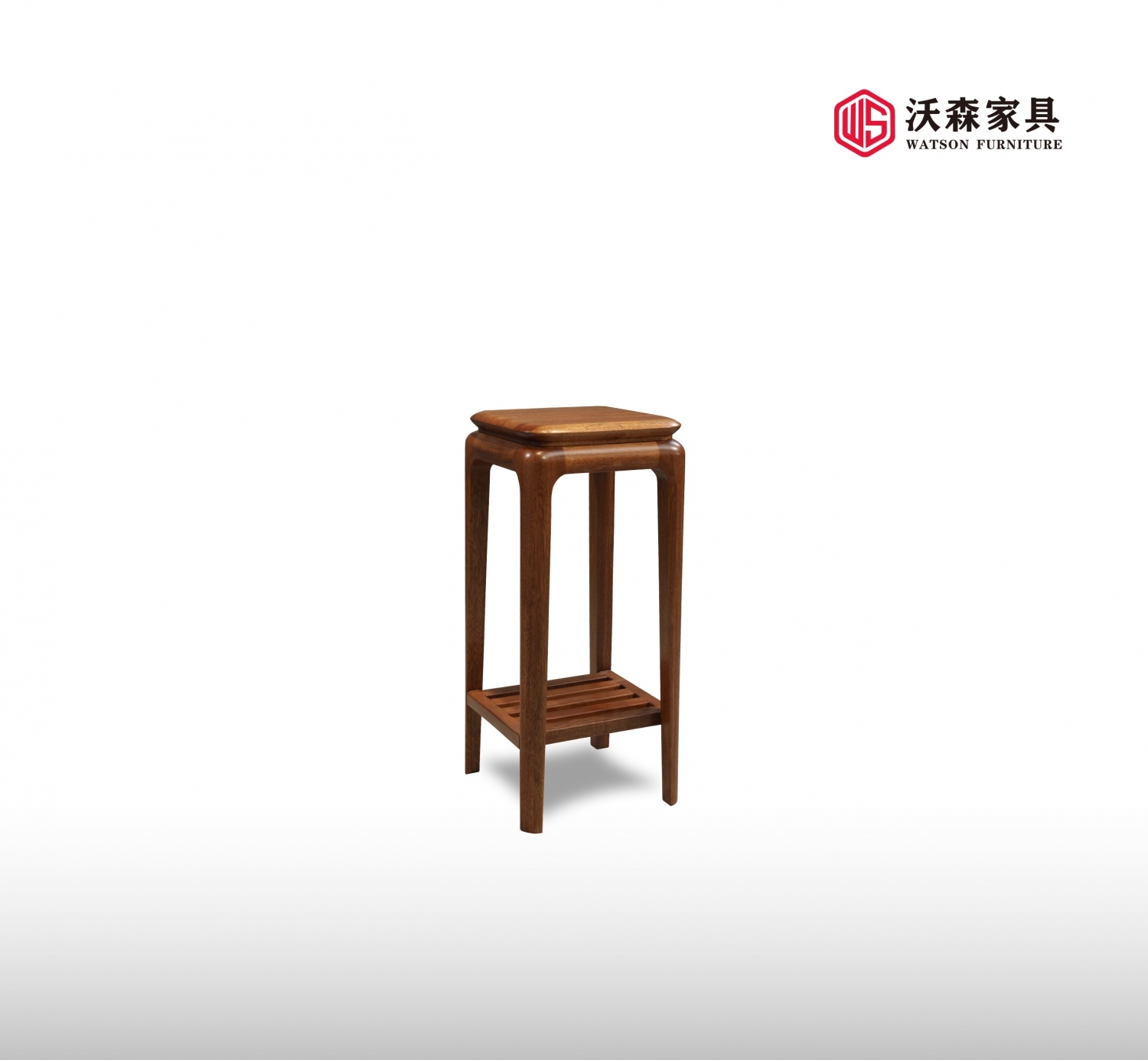 沃森实木家具系列花架01