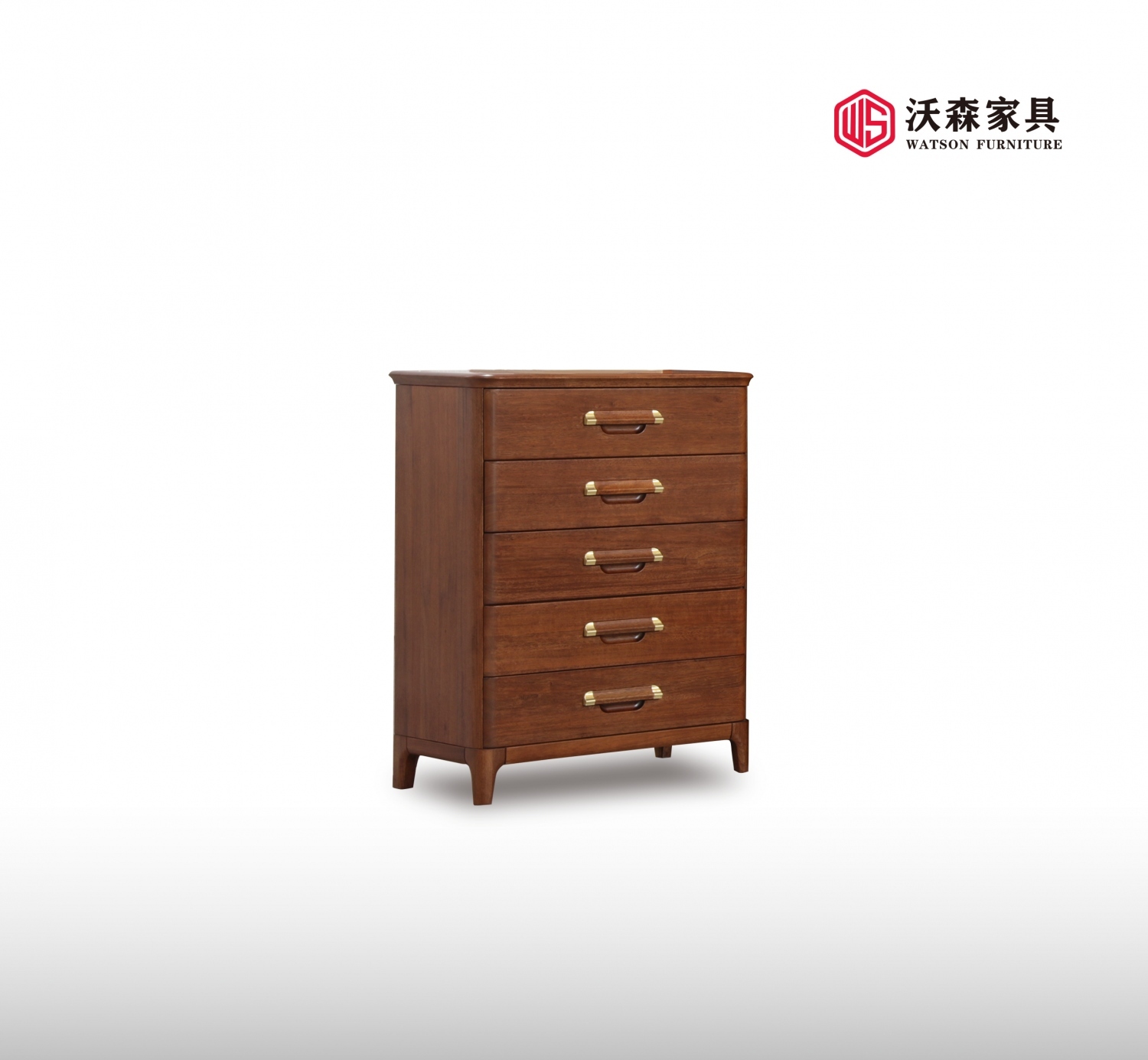 沃森实木家具系列五斗柜01