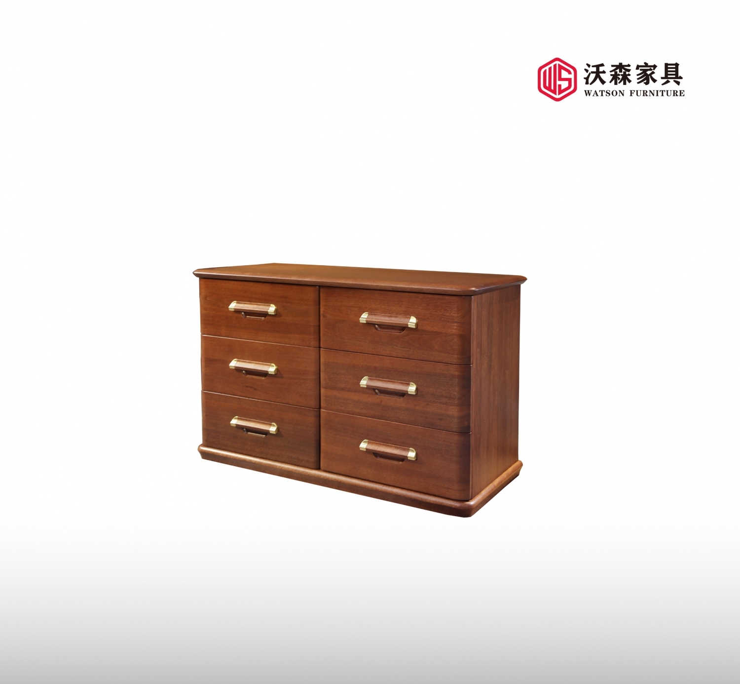 沃森实木家具系列六斗柜01