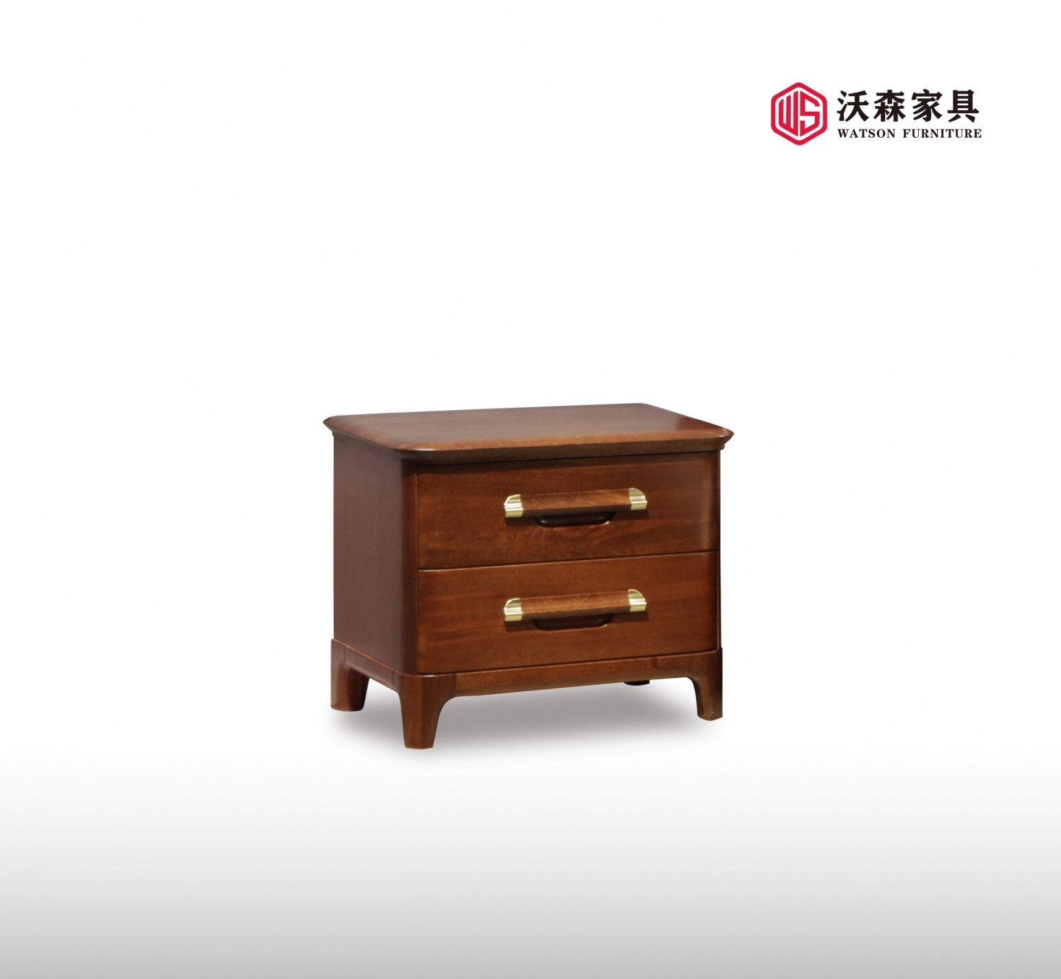 沃森实木家具系列床头柜03