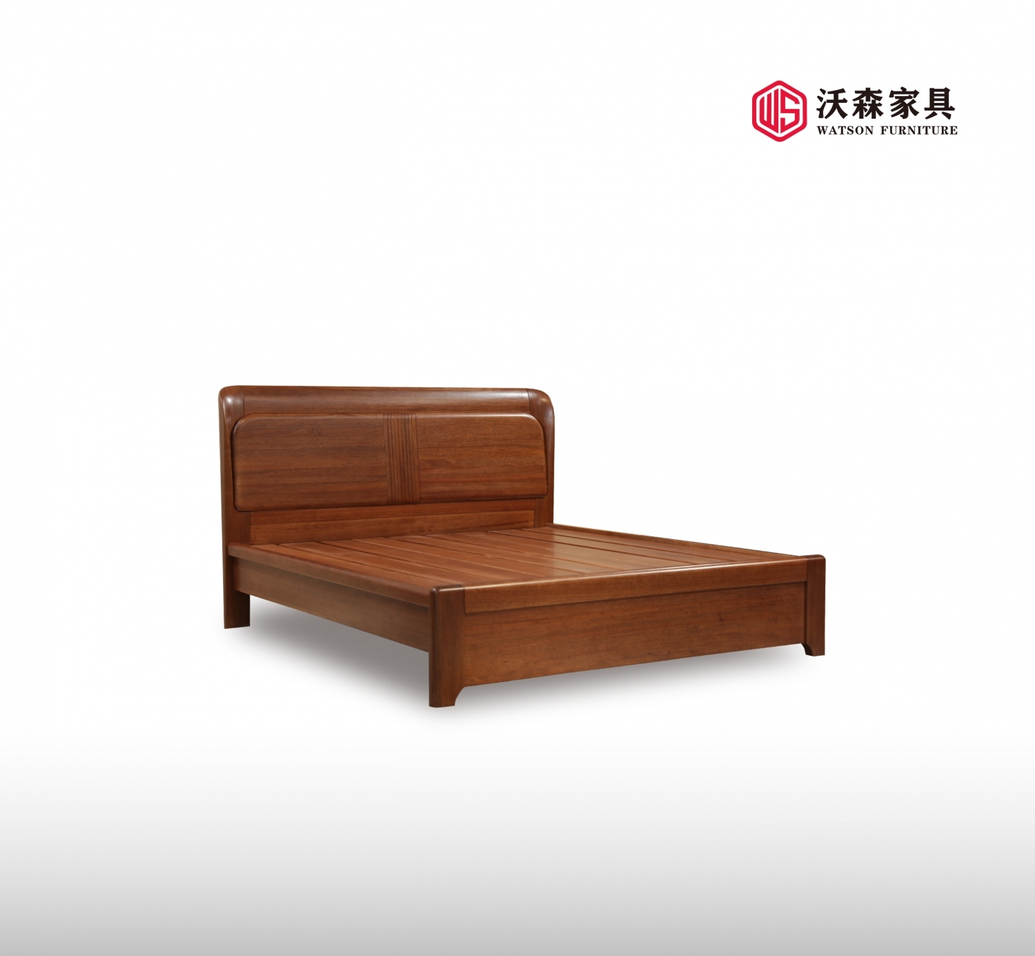 沃森实木家具系列实木床01