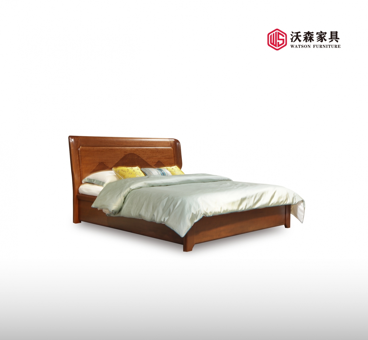 沃森实木家具系列实木床02