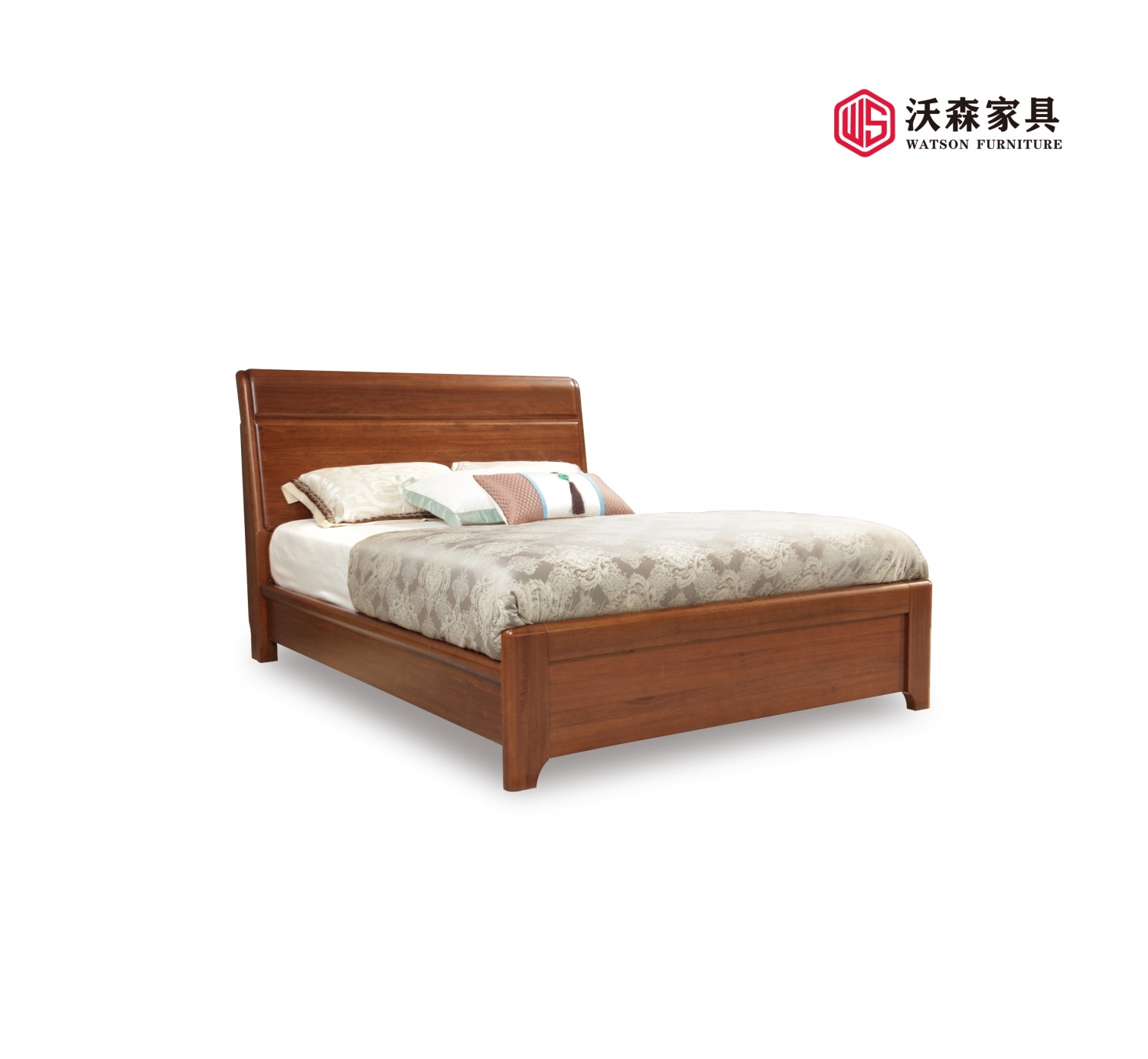 沃森实木家具系列实木床03