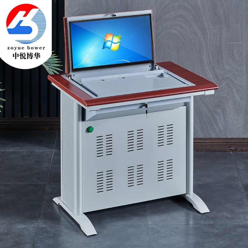 工字腿翻转电脑桌机房教室学生课桌051s
