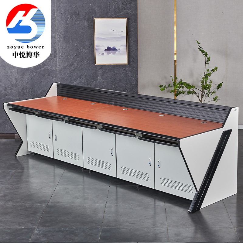 L型五联监控操作台指挥调度台工作台监控桌控制台（600每联）