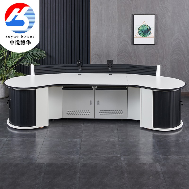 O型操作台五联指挥调度台多人工作台圆形监控台（600每联）