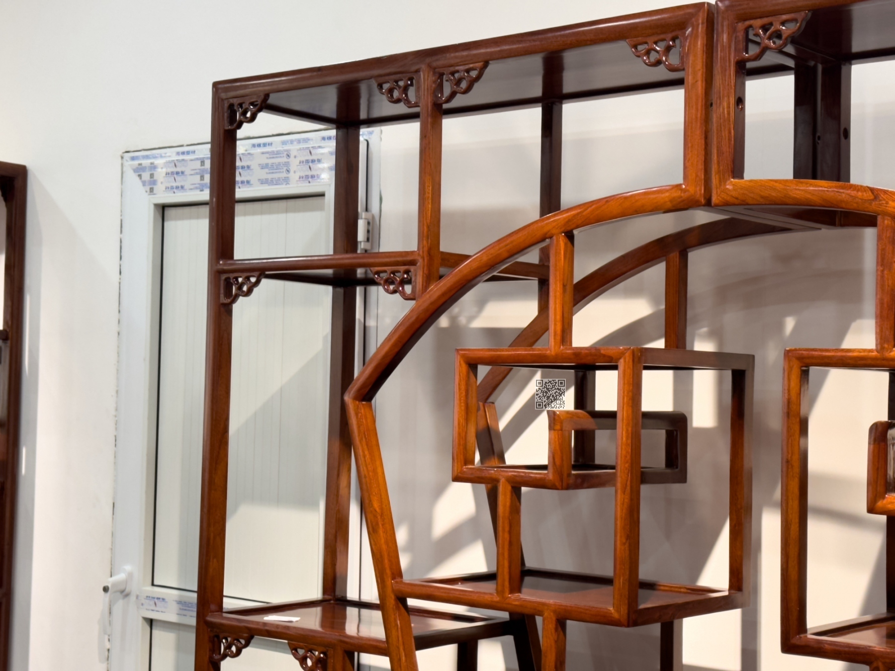 扇形格子博古架