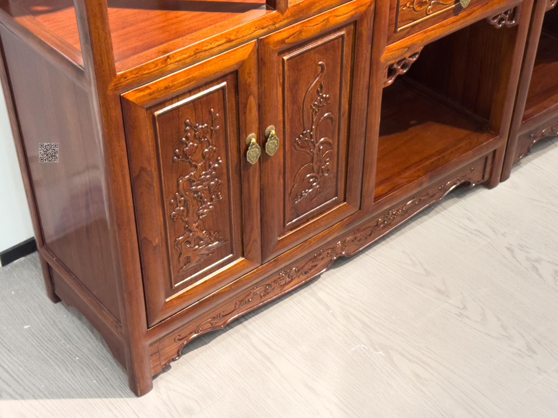 扇形格子博古架