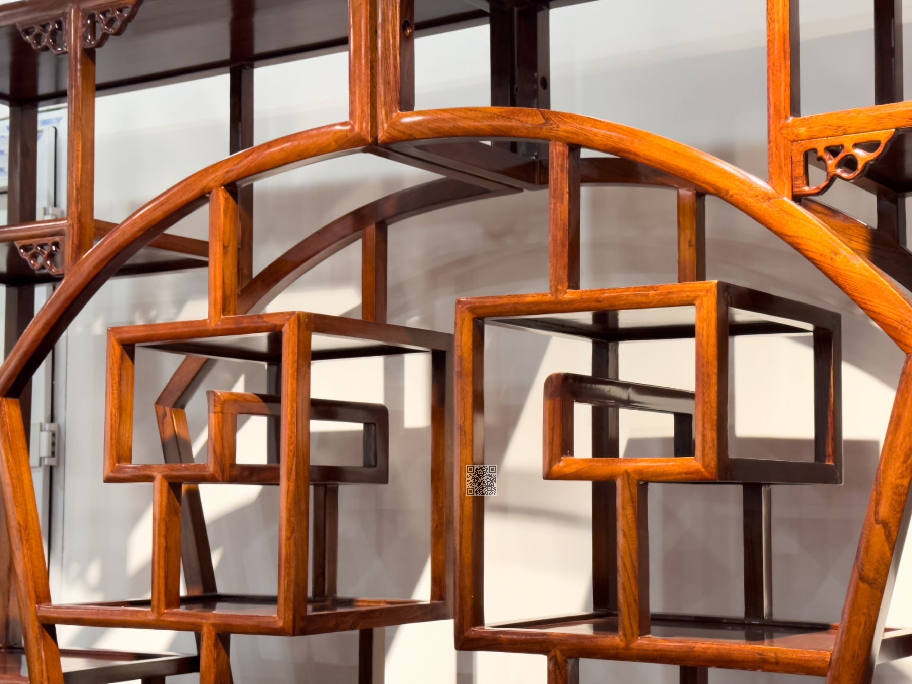 扇形格子博古架